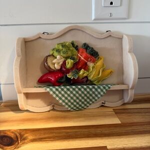 3D Vegetable hanging Wall Plaque with hooks